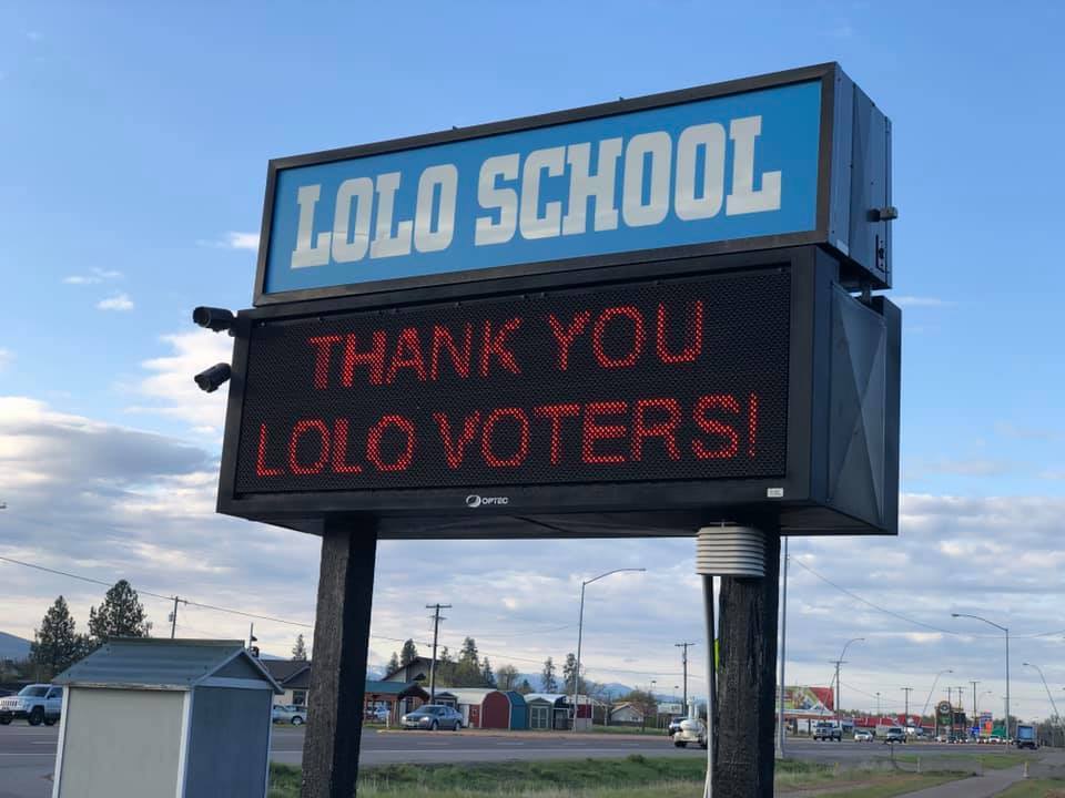 Thank you Lolo School voters