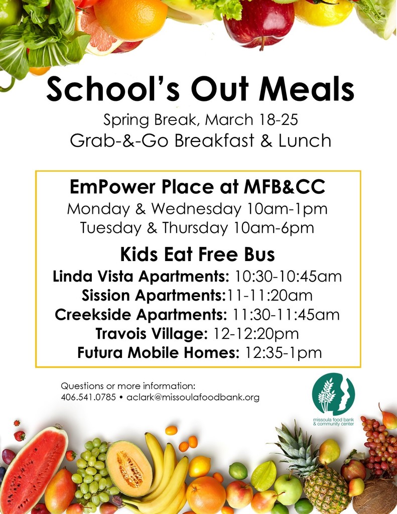 MFBCC Schools Out Meals Flier