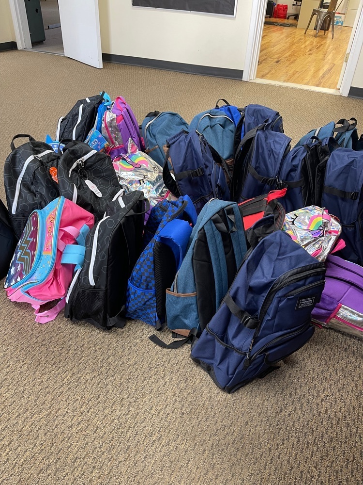 just a few of the delivered backpacks