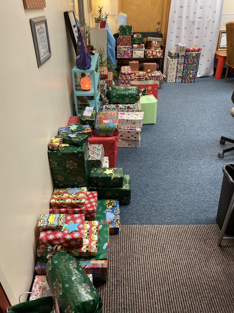 Angel Tree gifts awaiting pick up by Lolo families. 